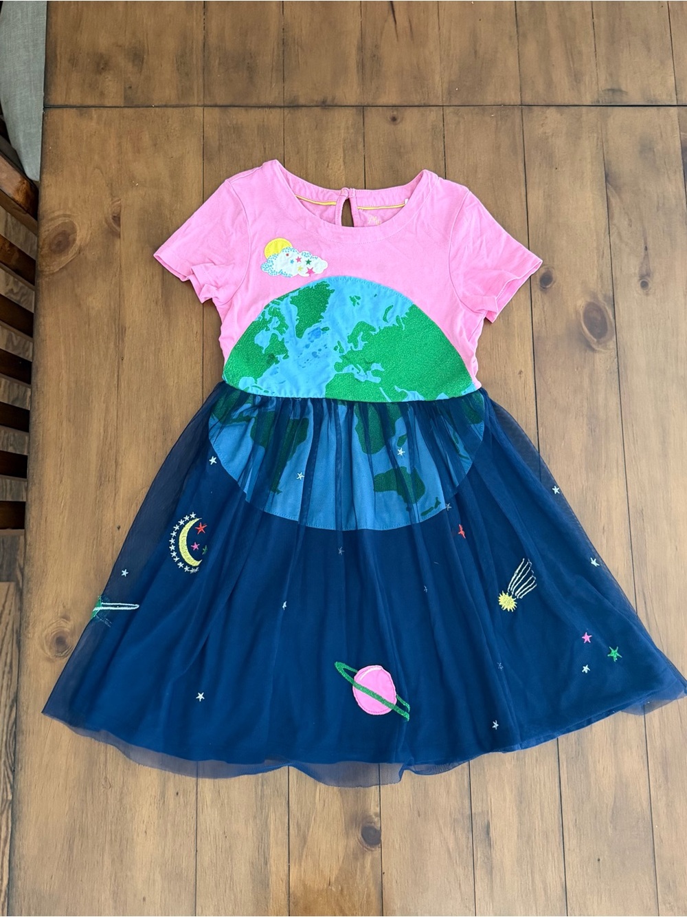 Mini Boden (7|8y) Space Earth Tulle Dress - Picture 2 of 10